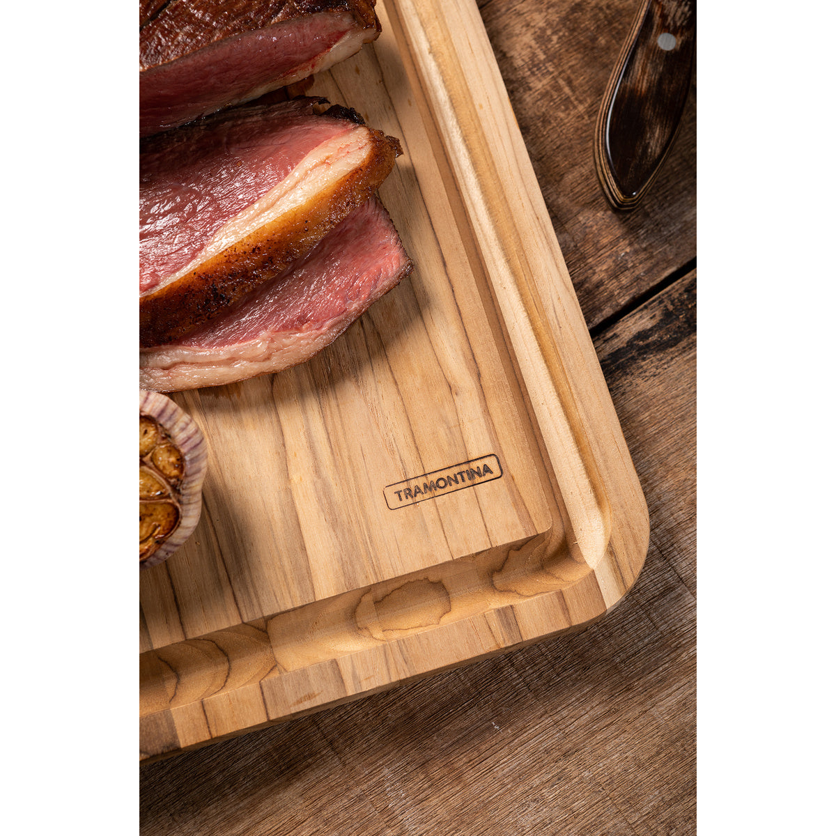 TABLA DE TECA PARA PRESENTACION Y CORTE 33 X 20 X 1,8CM - CHURRASCO ESSENCIAL