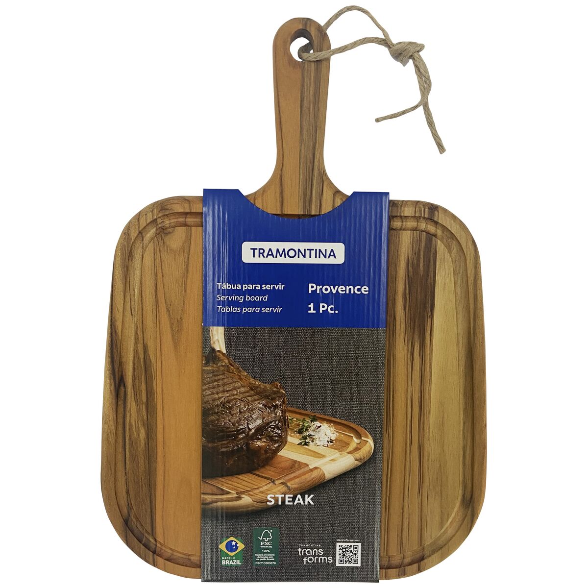 Tramontina Tabla de Madera Teca Provence 40 x 28 cm