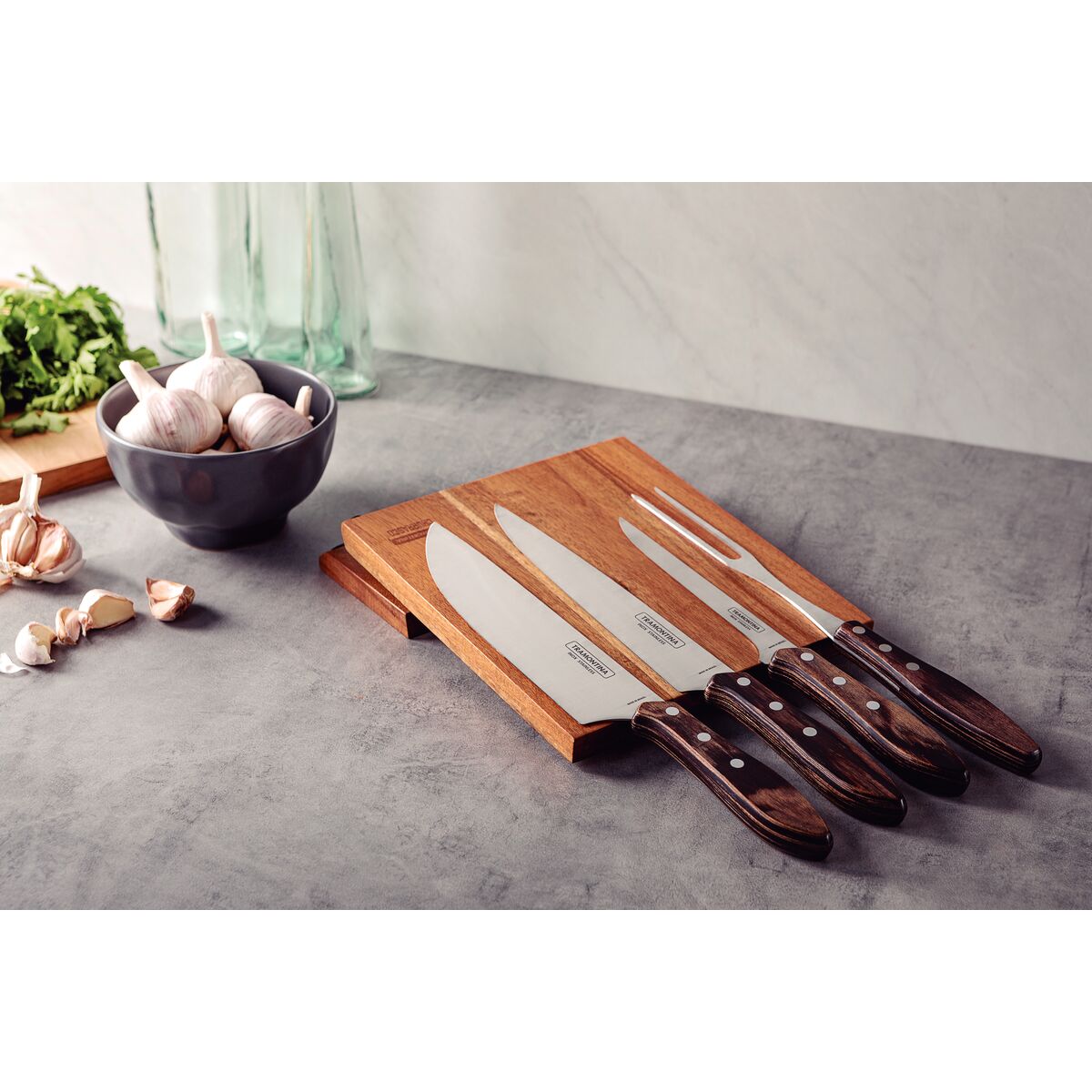 Tramontina Juego de Cuchillos con Soporte Magnético Polywood 5 piezas