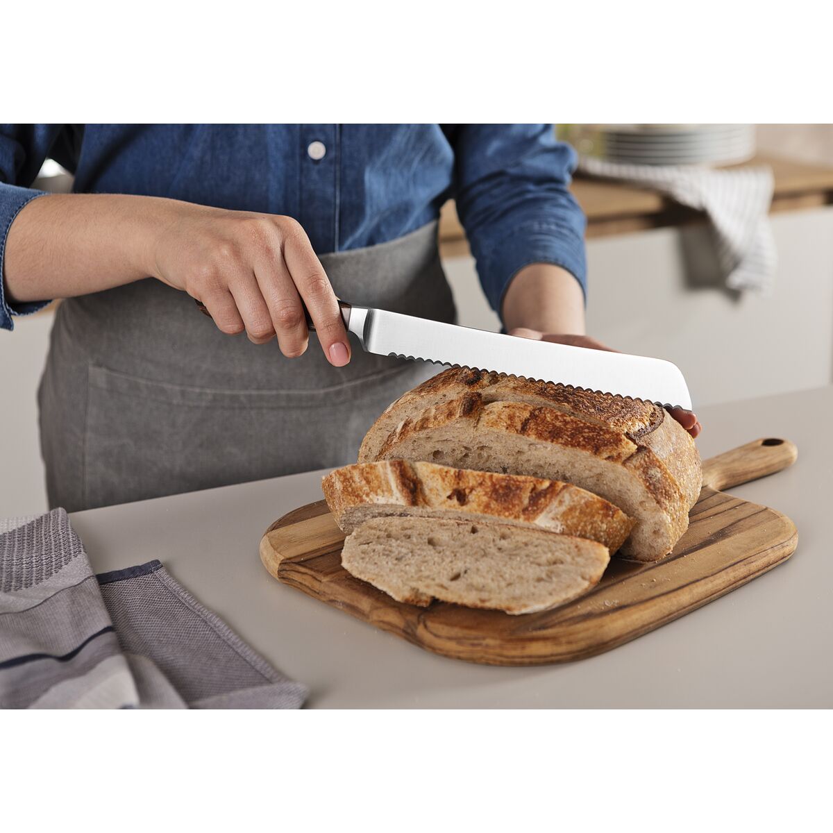 Tramontina Cuchillo Pan Century Wood NSF 20,5 cm