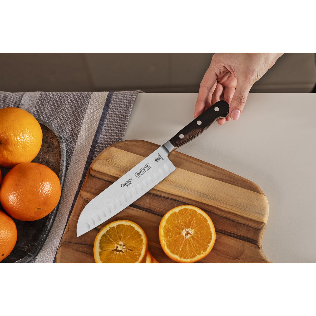 Tramontina Cuchillo Santoku Century Wood NSF 18 cm