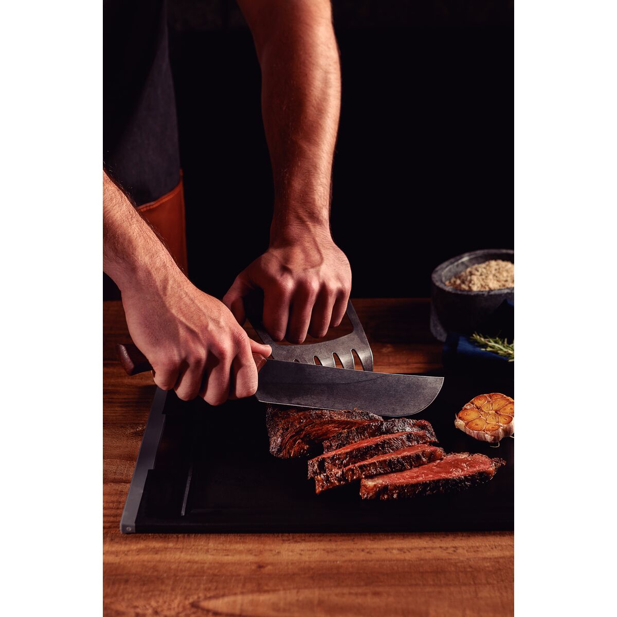 Tramontina Cuchillo para Carne en Acero Inoxidable Black Collection FSC 20 cm