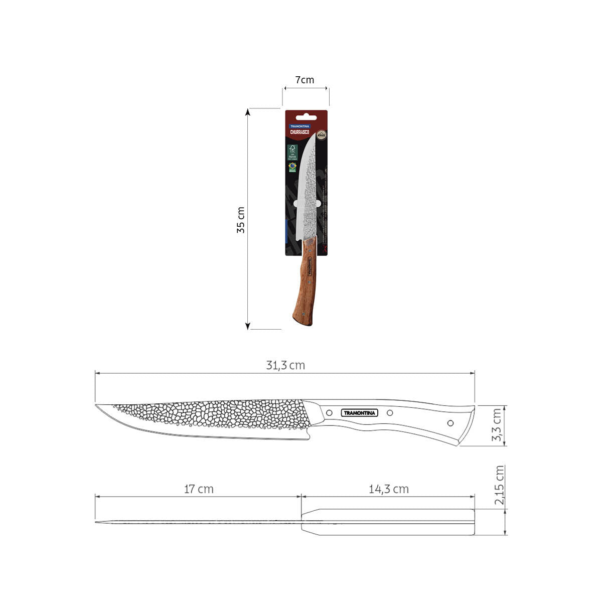 Cuchillo para Carne en Acero Inoxidable Nômade FSC 18 cm