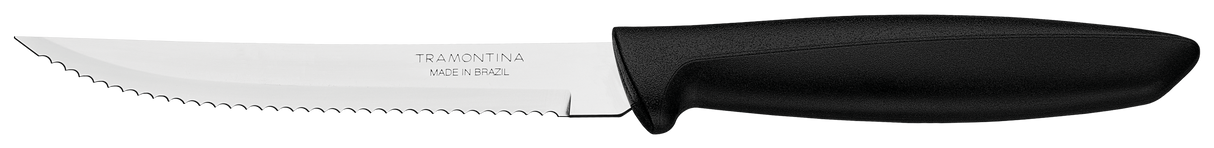 Tramontina Cuchillo Dentado Plenus Negro Acero Inoxidable 12 unidades