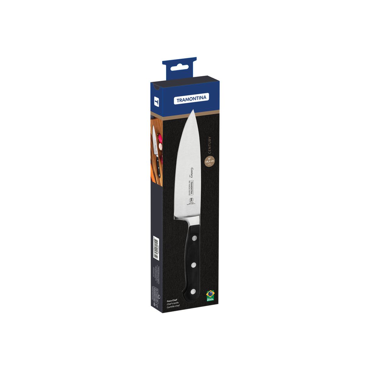 Tramontina Cuchillo Chef en Acero Inoxidable Century NSF 15 cm