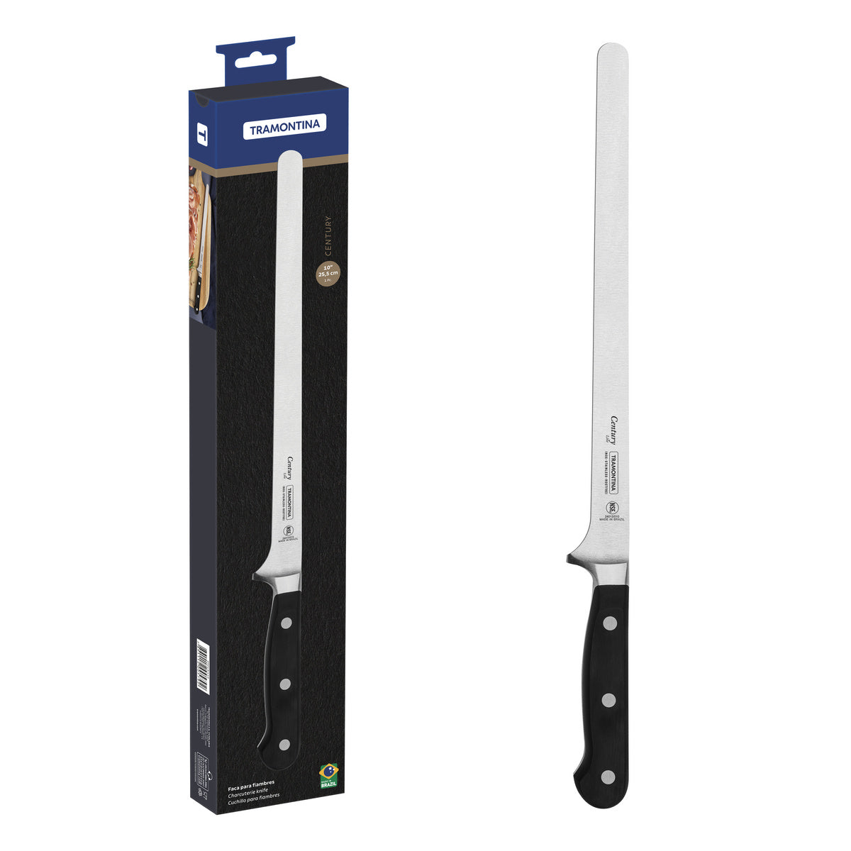 Tramontina Cuchillo Jamonero en Acero Inoxidable Century NSF 25,5 cm