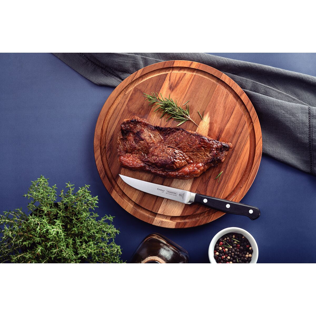 Tramontina Cuchillo para Carne Filo Liso Century 13 cm