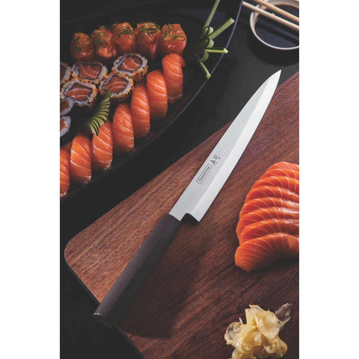 Tramontina Cuchillo Yanagiba en Acero Inoxidable Sushi 23 cm