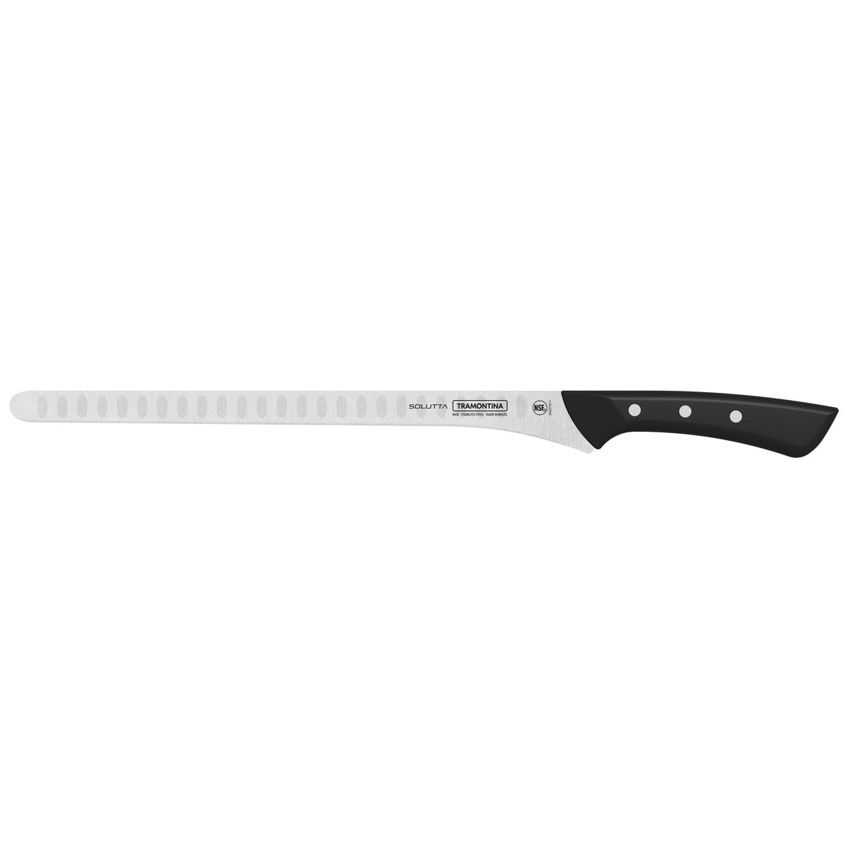 Cuchillo Jamonero Alveolado en Acero Inoxidable Solutta 29 cm