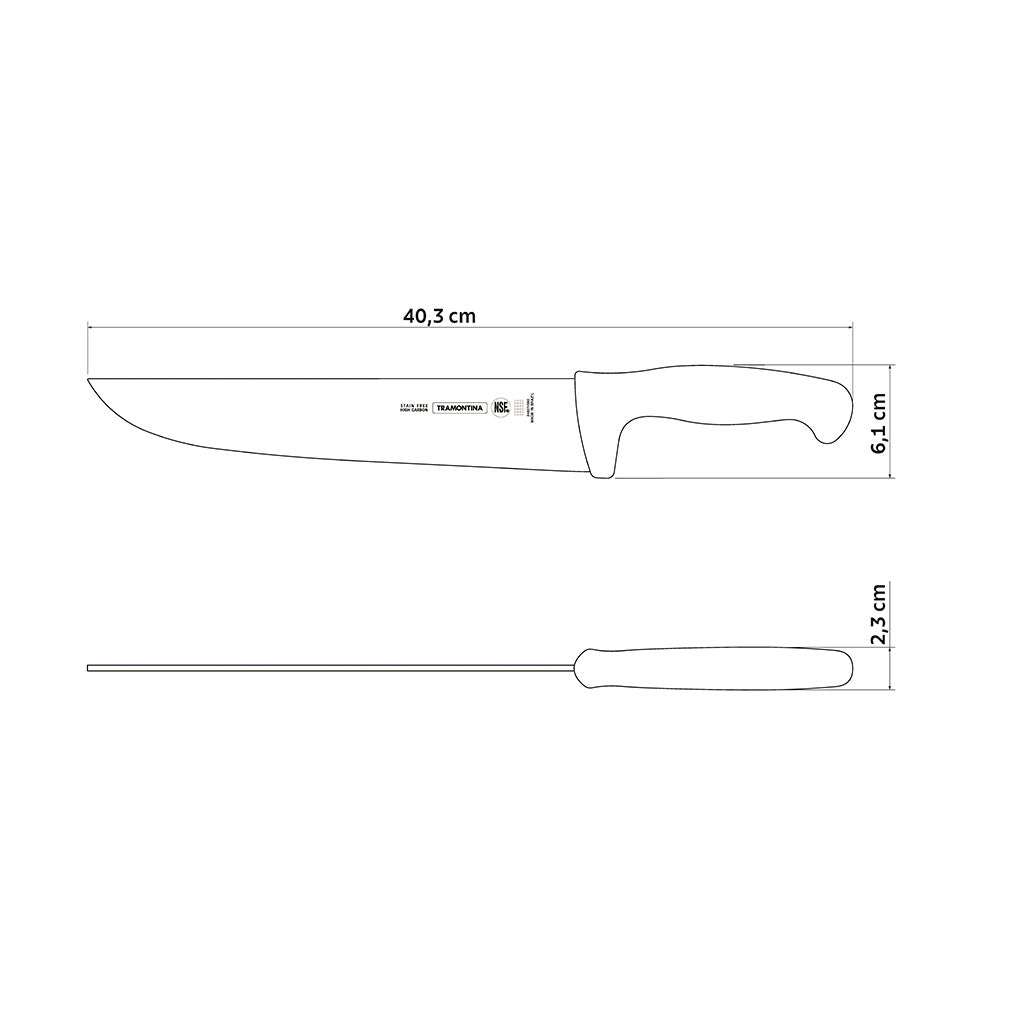 Tramontina Cuchillo Carnicero Rojo Professional 26,5 cm NSF
