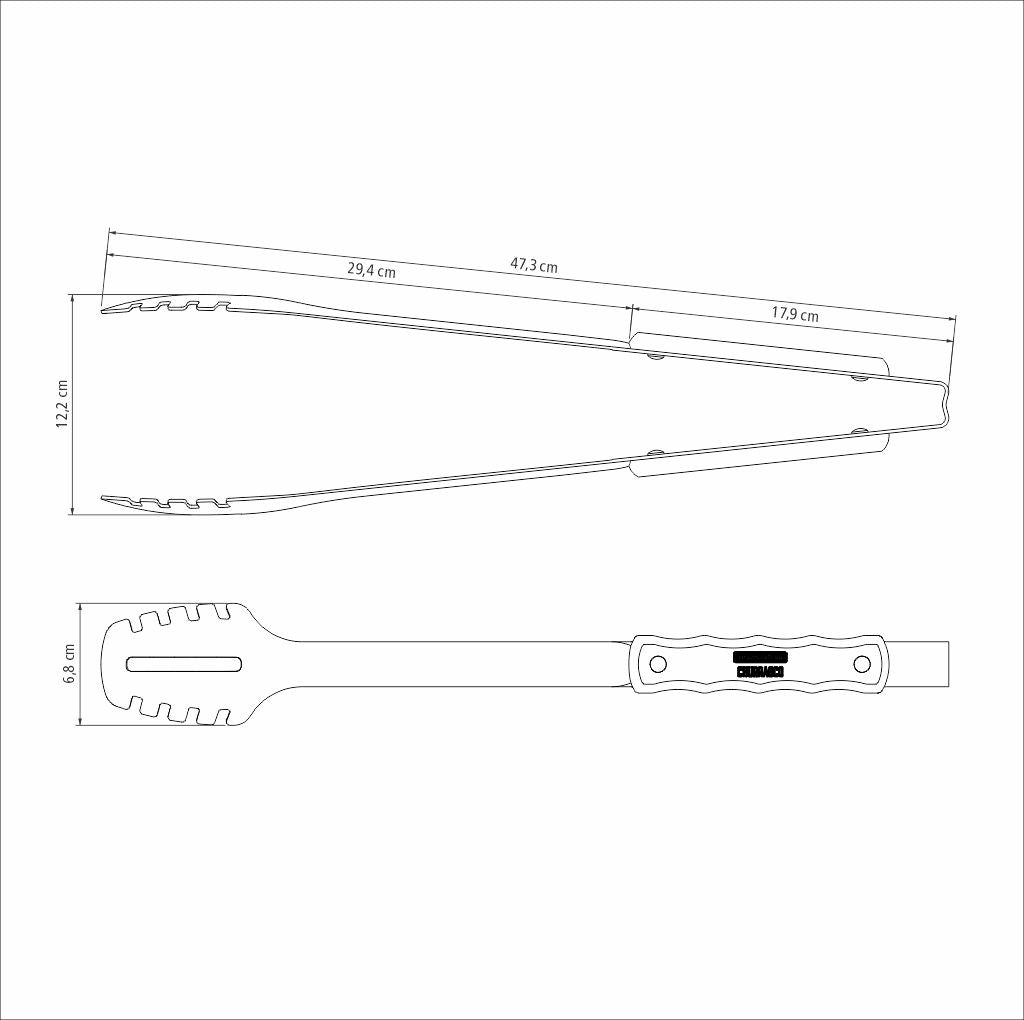 Tramontina Pinza para Carne con Mango de Madera Churrasco 47 cm