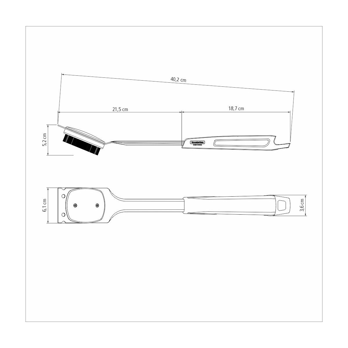 Tramontina Cepillo para Limpiar Parrilla 40 cm