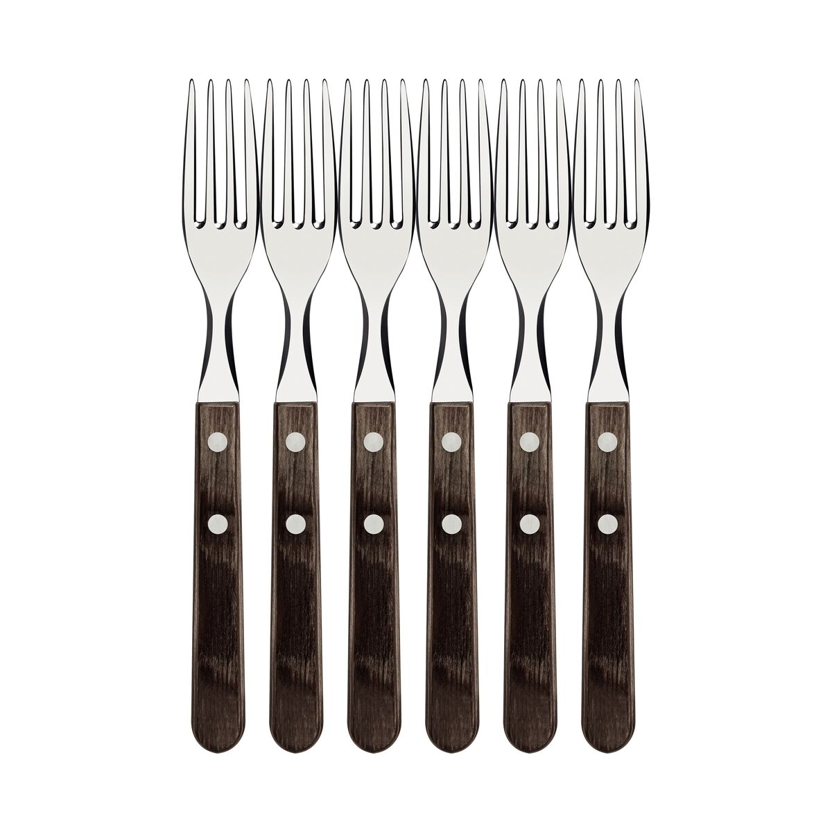Tramontina Juego de Tenedores Jumbo para Carne Polywood Castaño 6 piezas