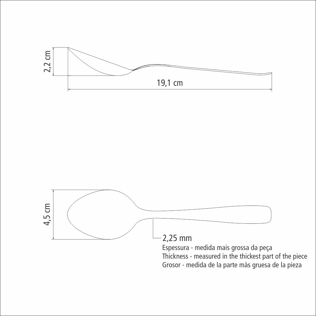 Tramontina Cuchara de Mesa de Acero Inoxidable Amazonas 12 unidades