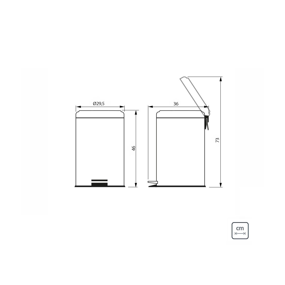 Cubo de basura Acero Inoxidable 20L