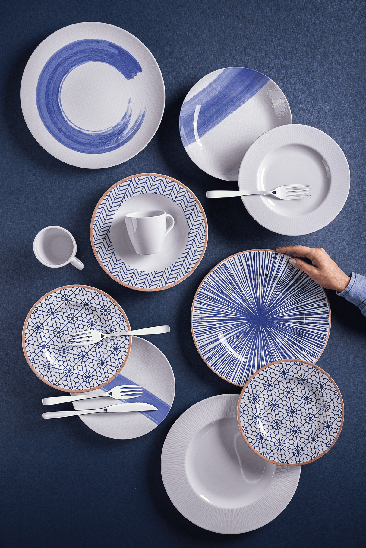 Tramontina Juego de Platos Hondo porcelana Soho 22 cm 6 piezas