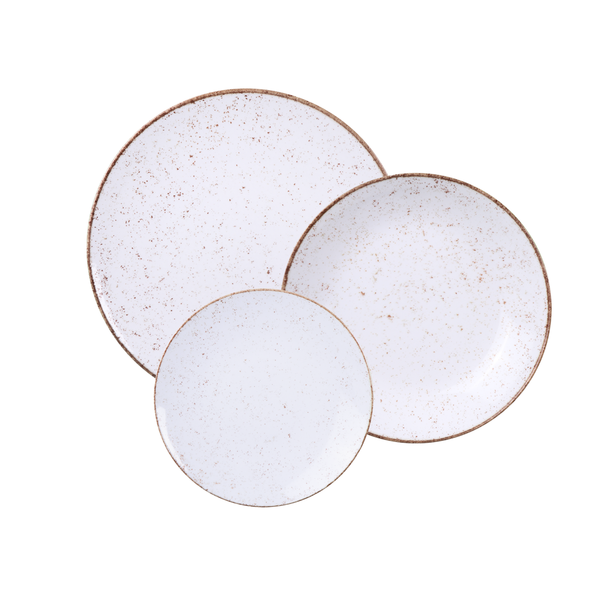 Tramontina Juego de Platos Vajilla Porcelana Rústico Marrón 12 Piezas