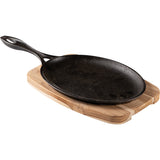 Tramontina Sartén de Hierro Fundido con Bandeja de Madera  Churrasco Essencial 38 x 19 cm