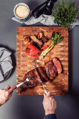 Tramontina Tabla de Madera Teca para Cortar y Servir Churrasco Premium 50 x 38 cm