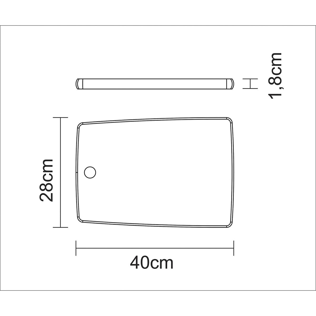 Tramontina Tabla de Madera Teca para Cortar y Servir Kitchen 40 x 28 cm