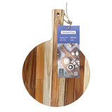 Tramontina Tabla de cortar redonda para Pizza Madera Teca Kitchen 40 x 28 cm