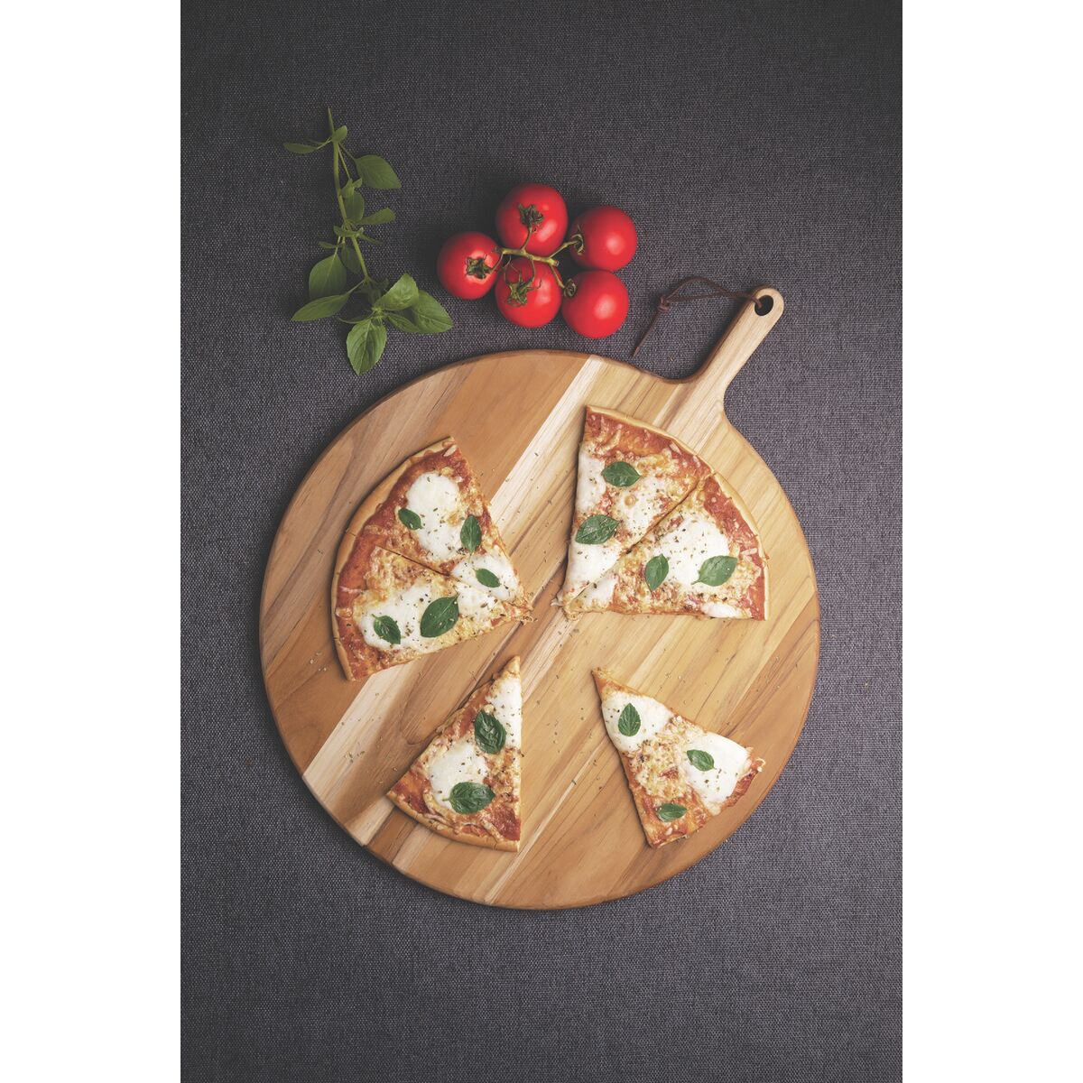 Tramontina Tabla Redonda para Pizza de Madera Teca Provence 52 x 40 cm