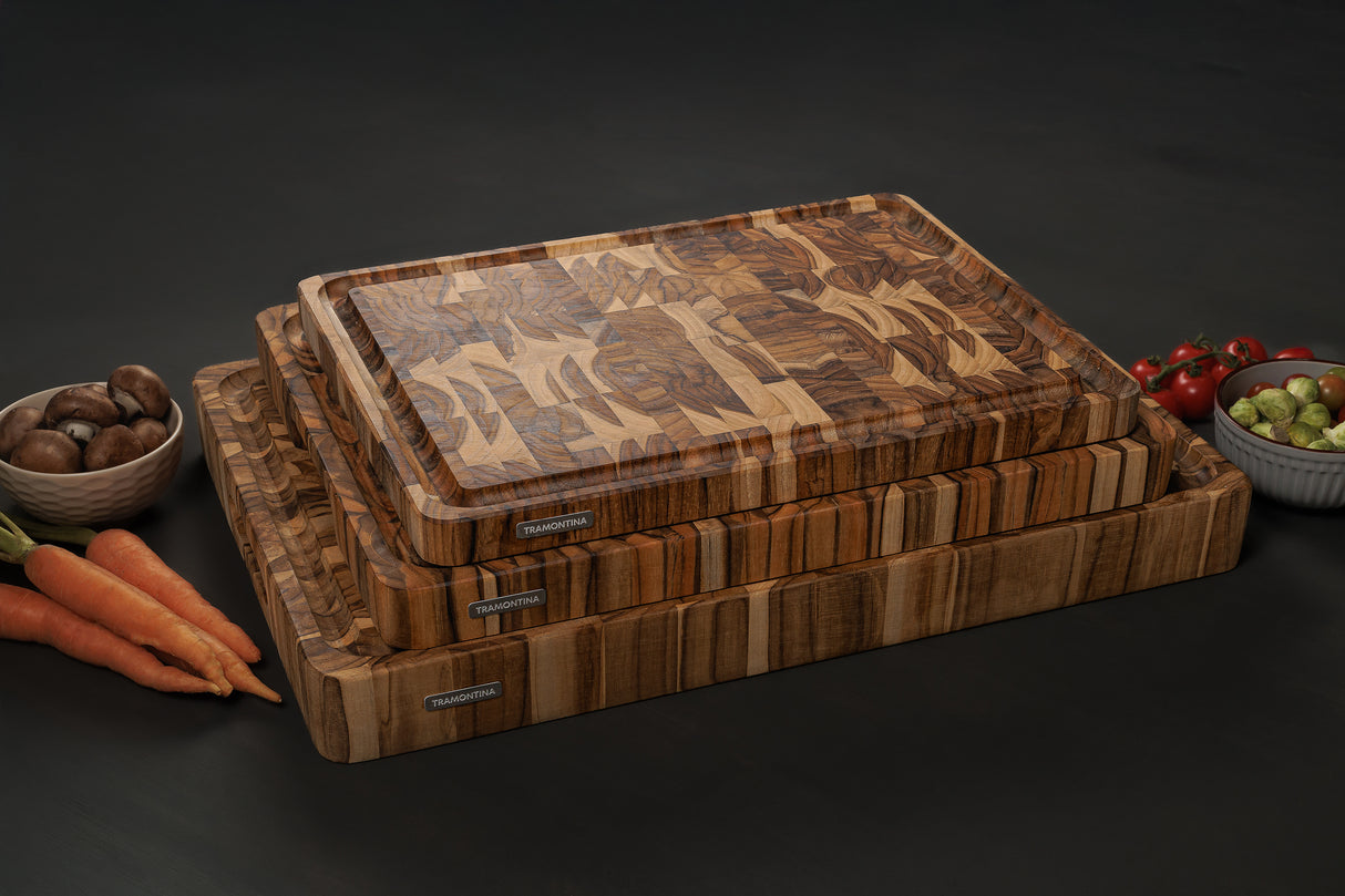 Tramontina Tabla de Madera Teca Churrasco Premium 60 x 40 cm