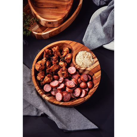Tramontina Tabla Bandeja de Madera Teca Churrasco Premium 31 x 5 cm