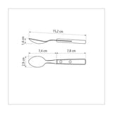 Tramontina Juego de Cucharas de Té en Acero Inoxidable y Mangos de Madera Polywood Rojo 6 piezas