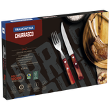 Tramontina Juego de Cubiertos para Carne Polywood Rojo 12 piezas