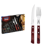 Tramontina Juego de Cubiertos para Carne Polywood Rojo 12 piezas