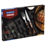 Tramontina Juego de Cubiertos para Carne Polywood Castaño 12 piezas