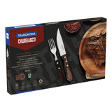 Tramontina Juego de Cubiertos para Carne Polywood Castaño 12 piezas