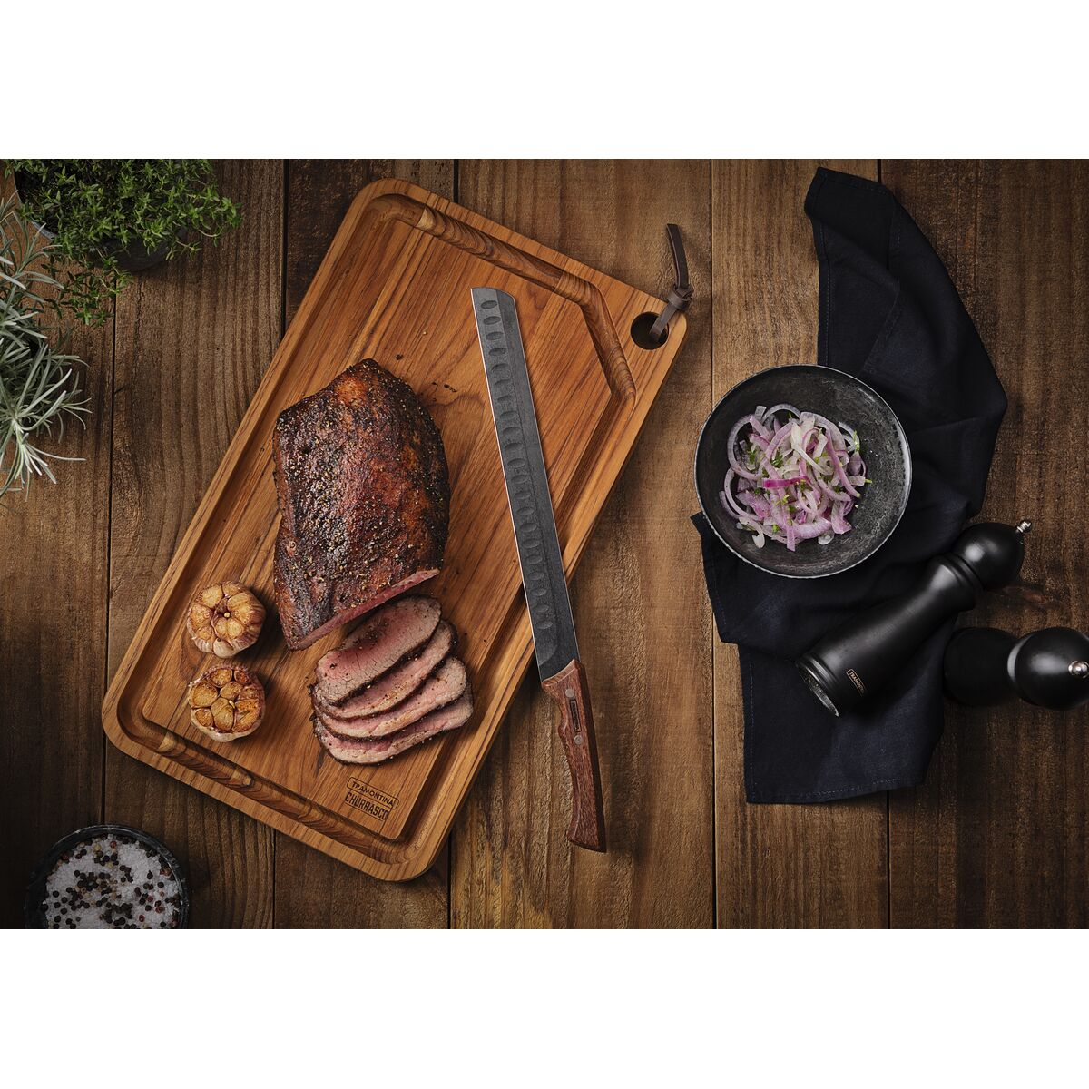 Cuchillo para Rebanar en Acero Inoxidable Black Collection FSC 30 cm