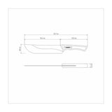 Tramontina Cuchillo para Carne en Acero Inoxidable Black Collection FSC 20 cm