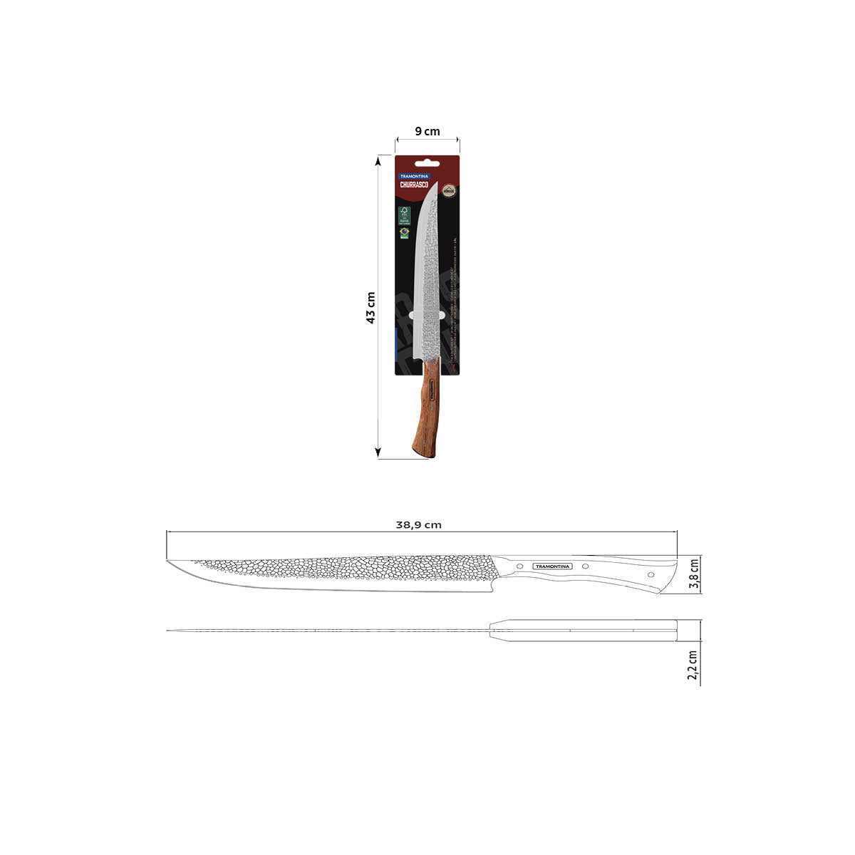 Cuchillo para Carne en Acero Inoxidable Nômade FSC 25 cm