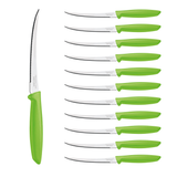 Tramontina Cuchillo para Tomates en Acero Inoxidable y Polipropileno Verde 12 unidades