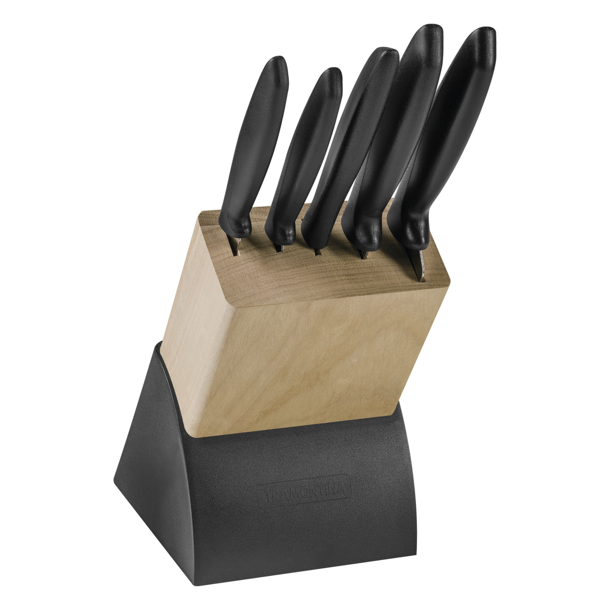 Juego de Cuchillos con Soporte de Madera Plenus 6 piezas