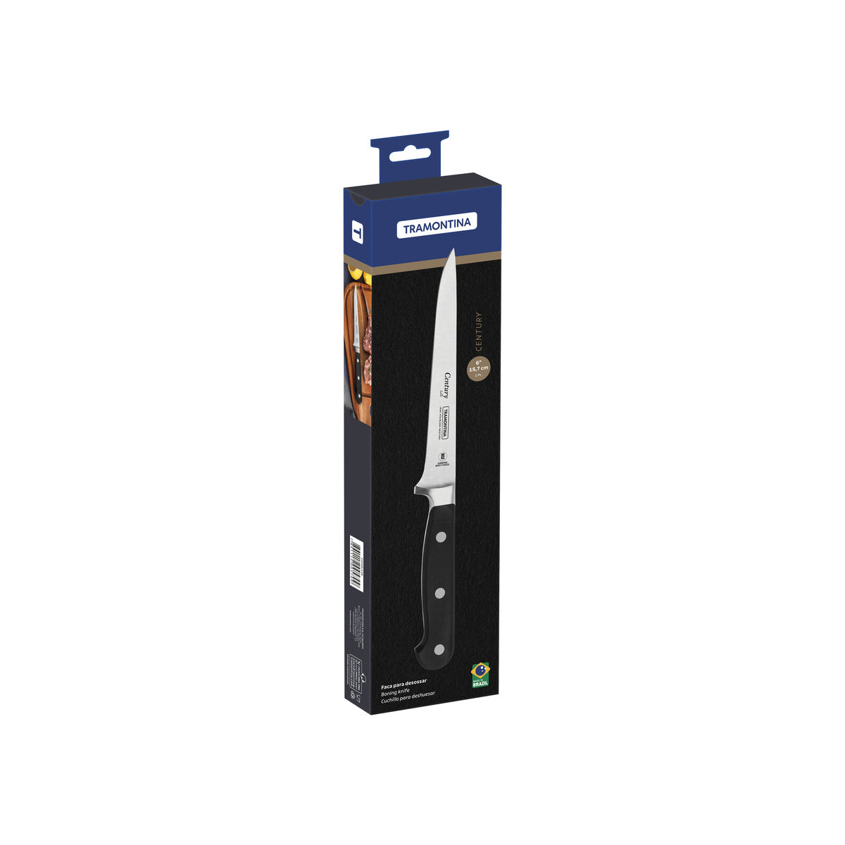 Tramontina Cuchillo para Deshuesar en Acero Inoxidable Century NSF 15,5 cm