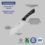 Cuchillo Santoku en Acero Inoxidable Solutta 18 cm