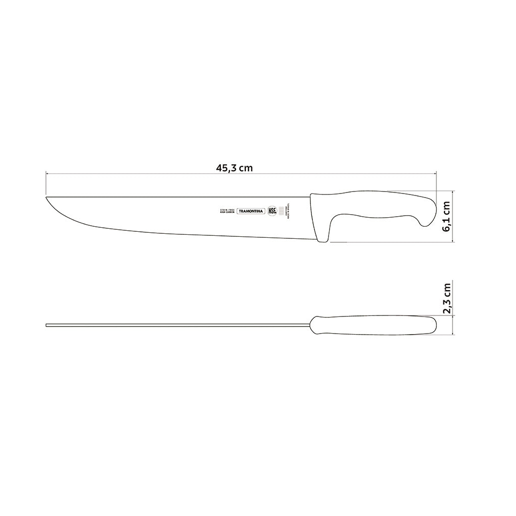 Tramontina Cuchillo Carnicero Rojo Professional 31 cm NSF