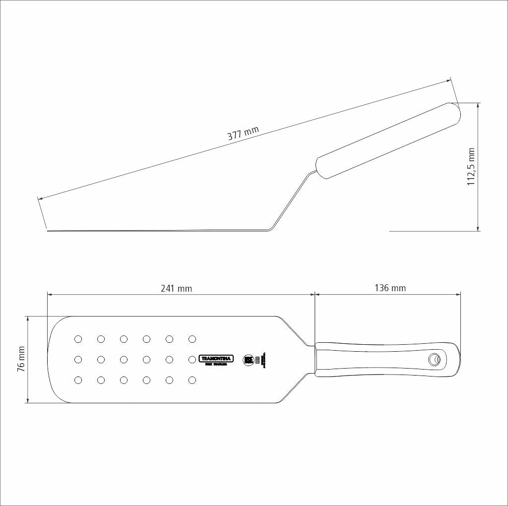 Tramontina Espátula de Acero Inoxidable para Frituras Professional 24 cm
