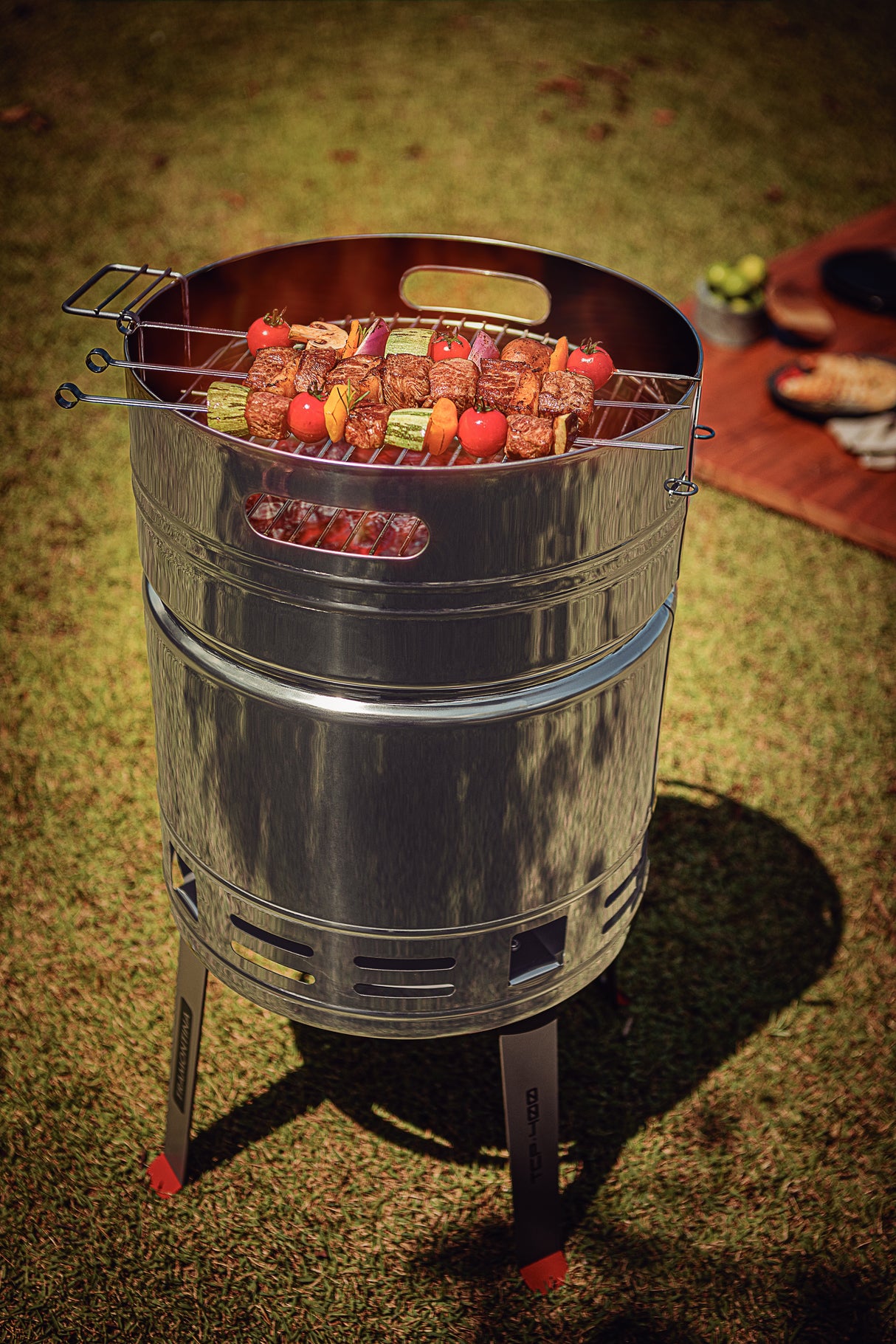 Tramontina Parrilla Grill a Carbón TCP 400 de Acero Inoxidable