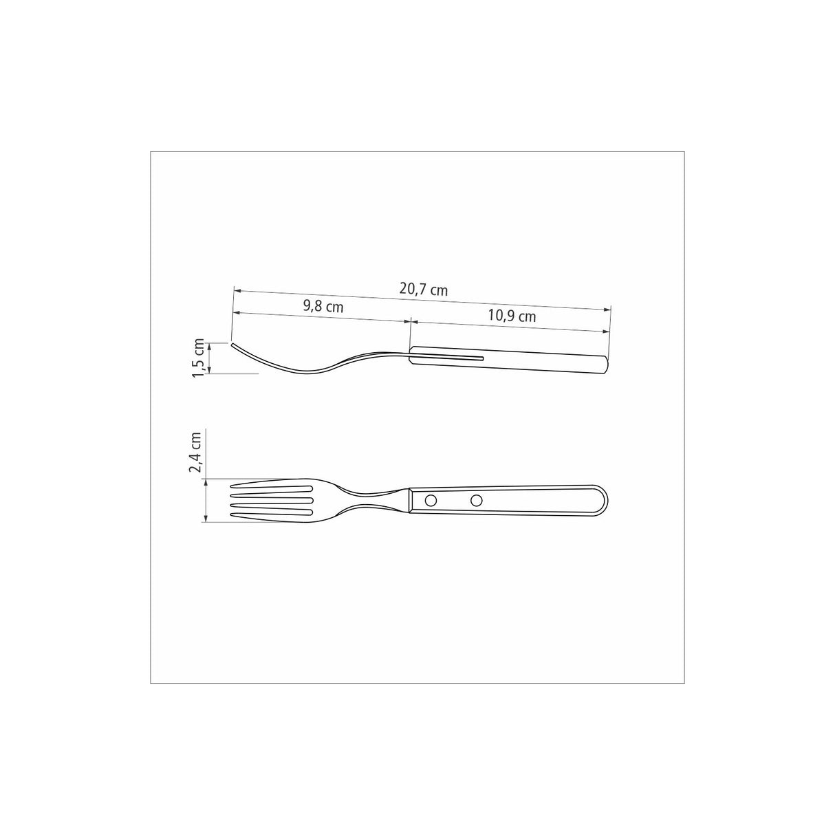 Tramontina Juego de 12 Tenedores Jumbo Polywood FSC Rojo