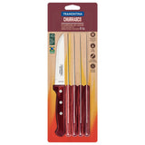 Tramontina Juego de Cuchillos para Carne Jumbo Polywood Rojo 12 cm 6 piezas
