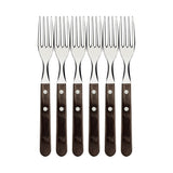Tramontina Juego de Tenedores Jumbo para Carne Polywood Castaño 6 piezas