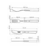 Tramontina Juego para Pizza en Acero Inoxidable y Mangos de Madera Polywood 8 piezas
