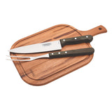 Juego Útiles Barbacoa Polywood Castaño FSC 3 piezas