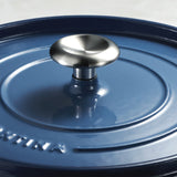 Tramontina Cocotte con Tapa de Hierro Fundido Esmaltado Azul 22 cm - 3,7L