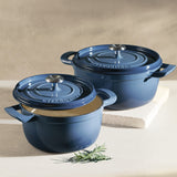Tramontina Cocotte con Tapa de Hierro Fundido Esmaltado Azul 22 cm - 3,7L